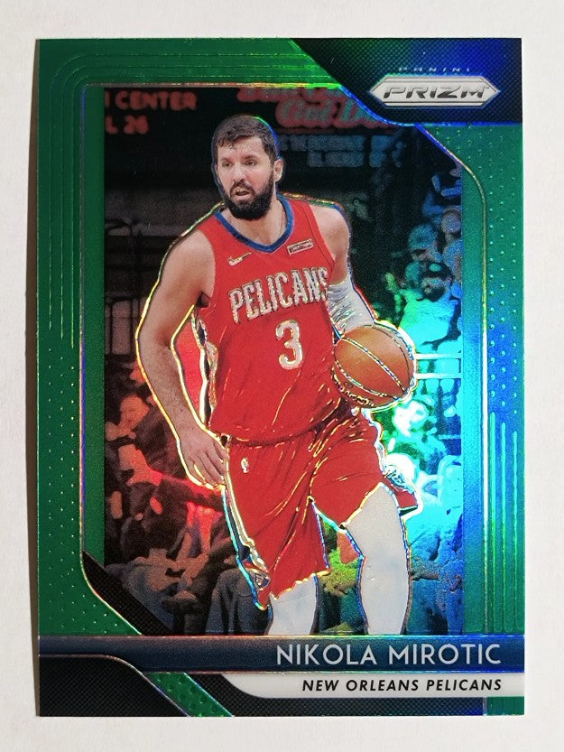 2018-19 Panini Prizm Prizms Green #157 Nikola Mirotic