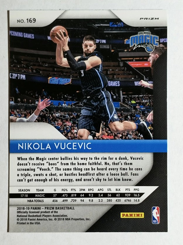2018-19 Panini Prizm Prizms Green #169 Nikola Vucevic