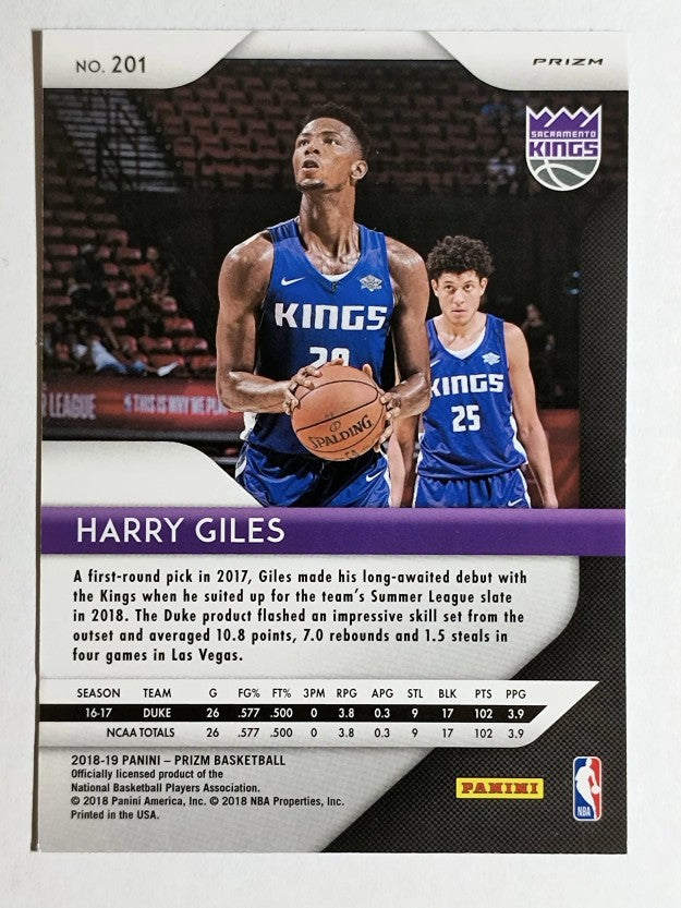 2018-19 Panini Prizm Prizms Green #201 Harry Giles