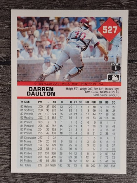 1992 Fleer #527 Darren Daulton