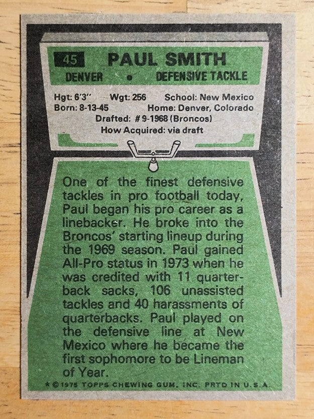 1975 Topps #45 Paul Smith (NM)