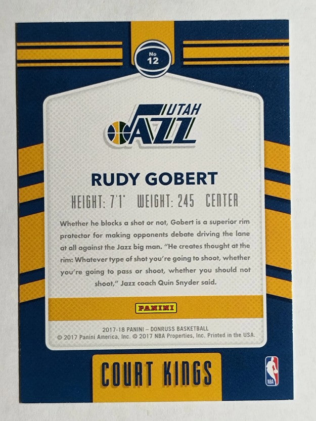 2017-18 Donruss Court Kings #12 Rudy Gobert