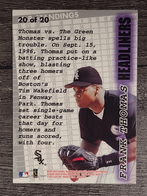 1997 Fleer Headliners #20 Frank Thomas