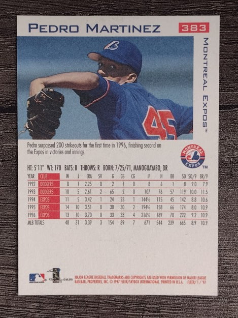 1997 Fleer #383 Pedro Martinez
