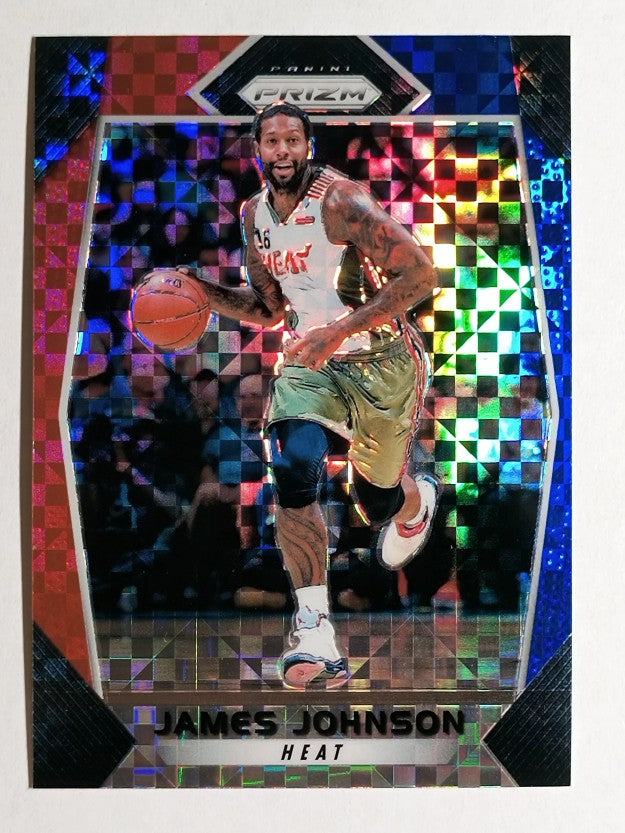 2017-18 Panini Prizm Prizms Red White and Blue #59 James Johnson