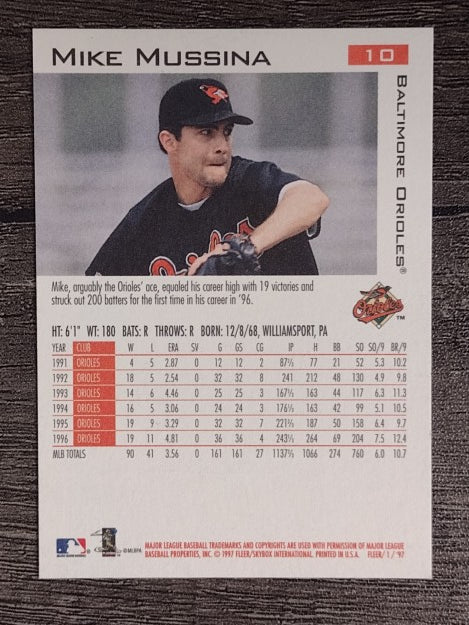 1997 Fleer #10 Mike Mussina