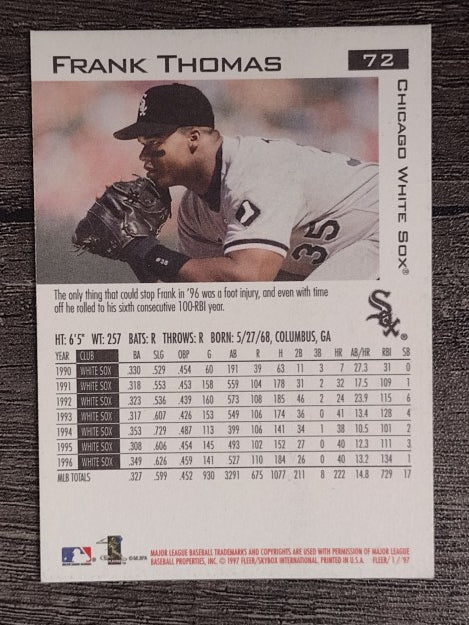 1997 Fleer #72 Frank Thomas