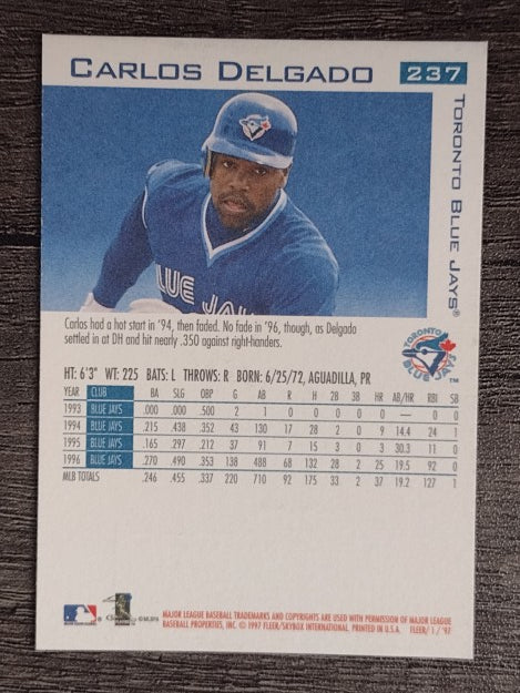 1997 Fleer #237 Carlos Delgado