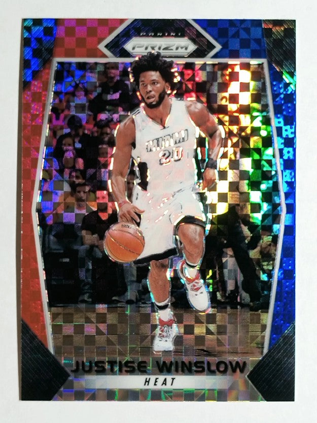 2017-18 Panini Prizm Prizms Red White and Blue #57 Justise Winslow