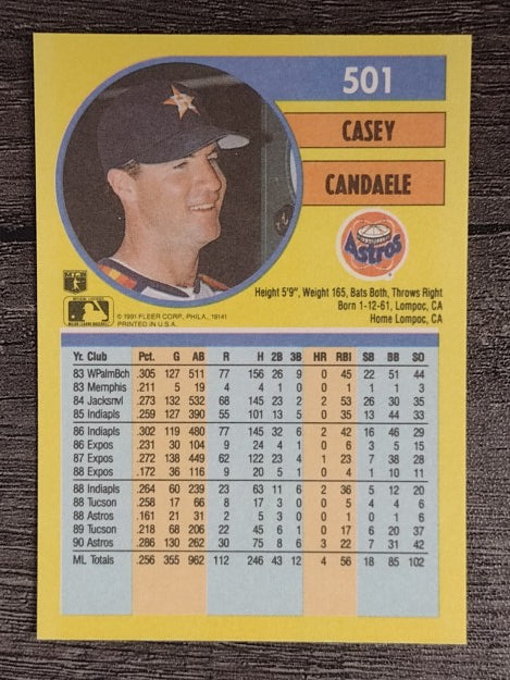1991 Fleer #501 Casey Candaele