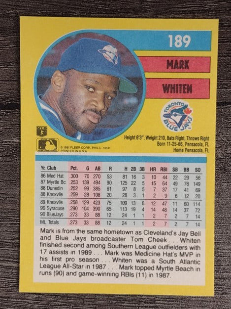 1991 Fleer #189 Mark Whiten
