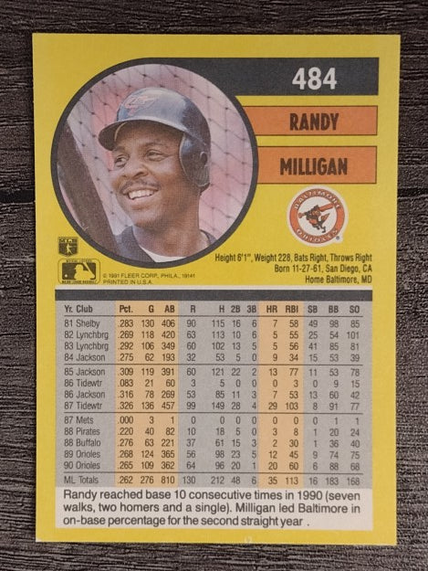 1991 Fleer #484 Randy Milligan