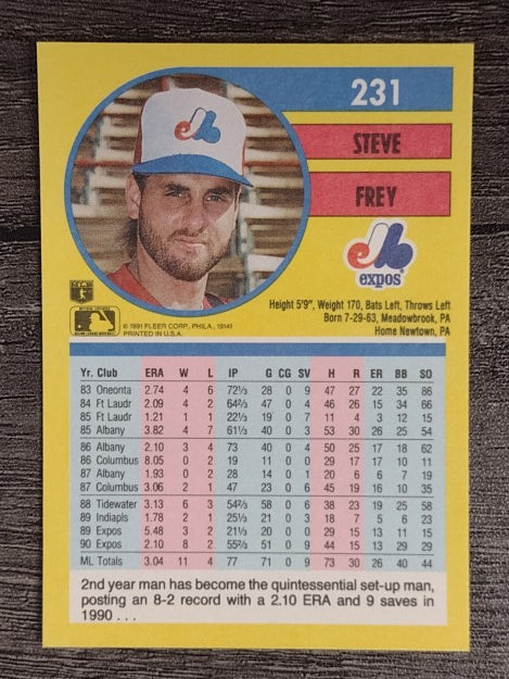 1991 Fleer #231 Steve Frey