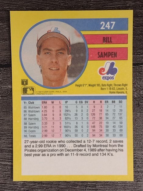 1991 Fleer #247 Bill Sampen