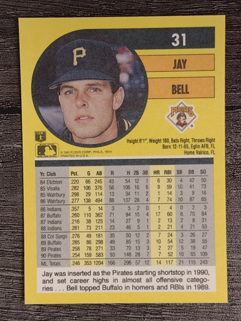 1991 Fleer #31 Jay Bell