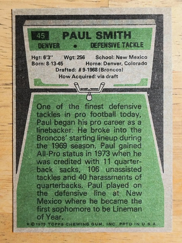 1975 Topps #45 Paul Smith (EXMT)