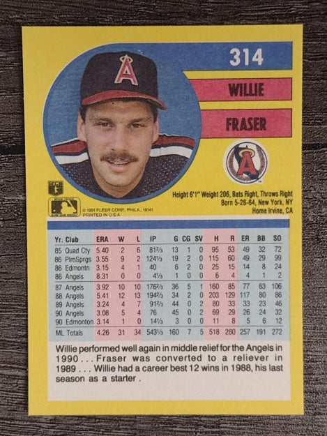 1991 Fleer #314 Willie Fraser