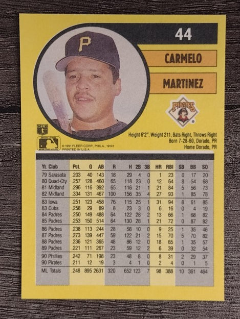 1991 Fleer #44 Carmelo Martinez