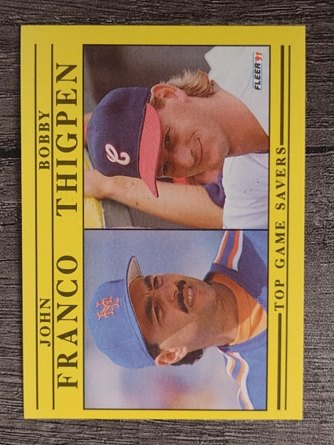 1991 Fleer #712 Bobby Thigpen/John Franco