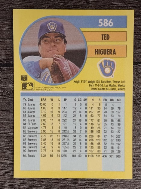 1991 Fleer #586 Ted Higuera
