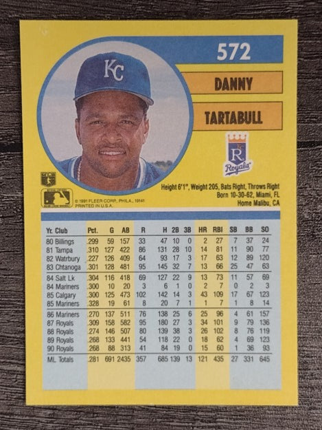 1991 Fleer #572 Danny Tartabull