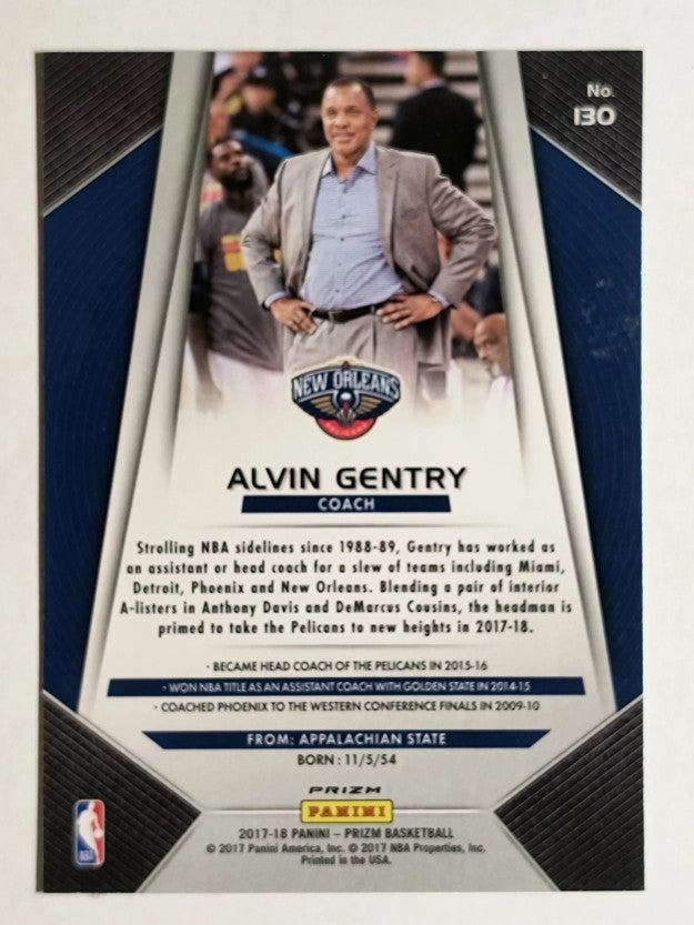 2017-18 Panini Prizm Prizms Red White and Blue #130 Alvin Gentry CO