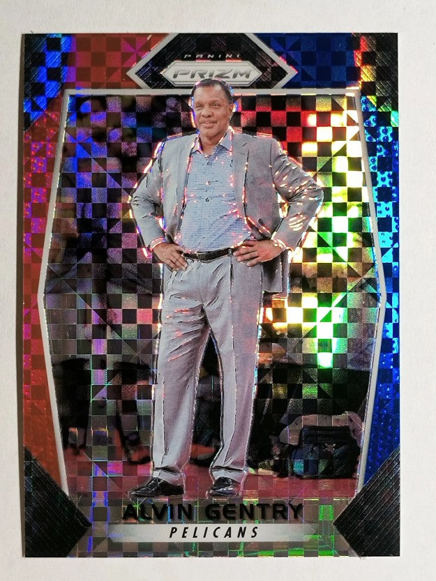 2017-18 Panini Prizm Prizms Red White and Blue #130 Alvin Gentry CO
