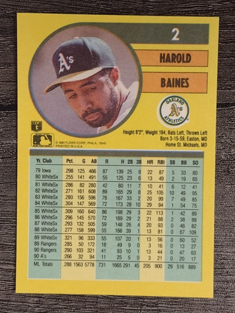 1991 Fleer #2 Harold Baines
