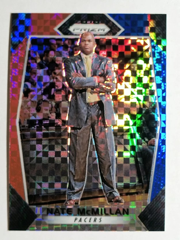 2017-18 Panini Prizm Prizms Red White and Blue #230 Nate McMillan CO