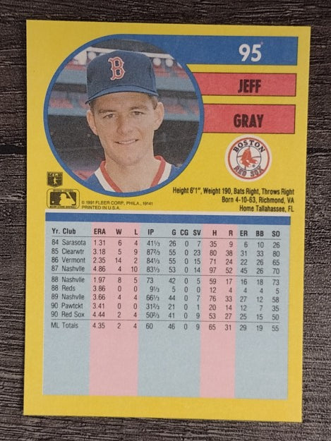 1991 Fleer #95 Jeff Gray RC