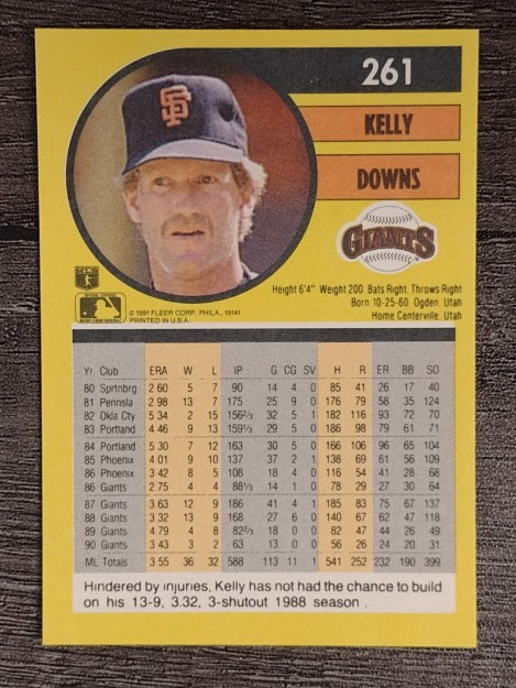 1991 Fleer #261 Kelly Downs