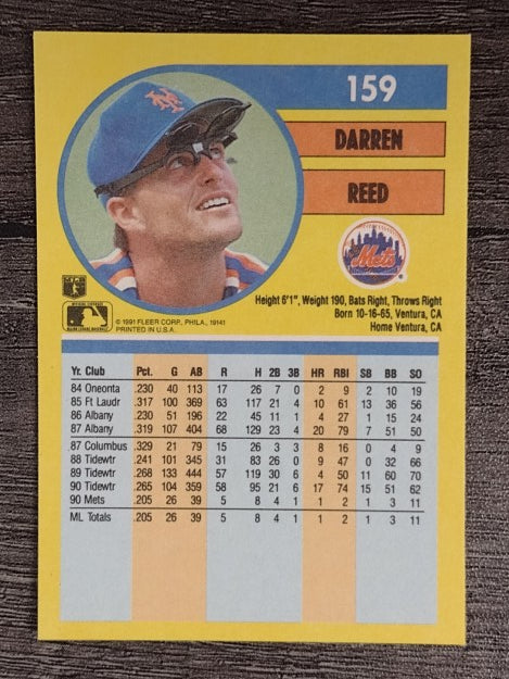 1991 Fleer #159 Darren Reed