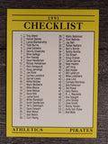 1991 Fleer #714 CL:A's/Pirates/Reds/Red Sox