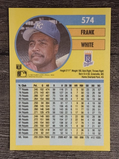 1991 Fleer #574 Frank White