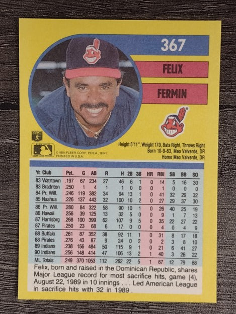 1991 Fleer #367 Felix Fermin
