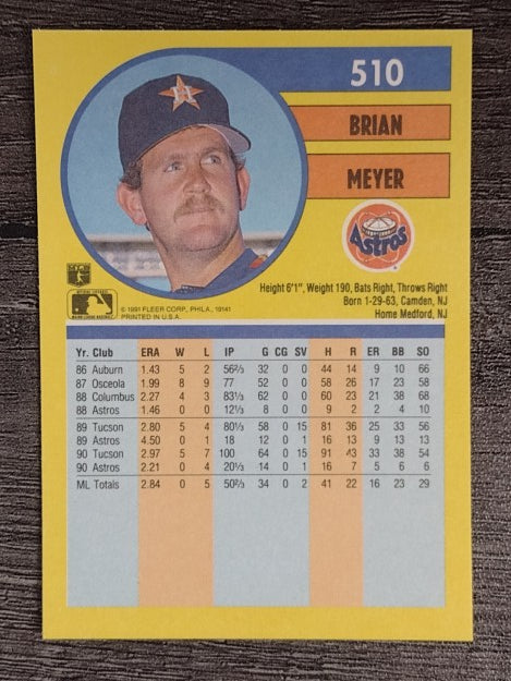 1991 Fleer #510 Brian Meyer