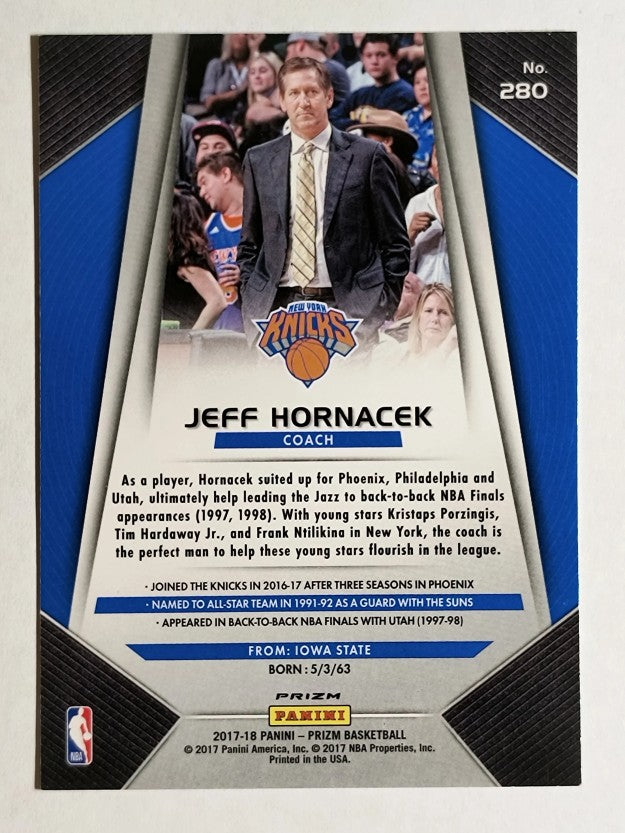 2017-18 Panini Prizm Prizms Red White and Blue #280 Jeff Hornacek CO