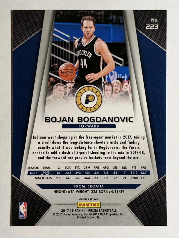2017-18 Panini Prizm Prizms Red White and Blue #223 Bojan Bogdanovic
