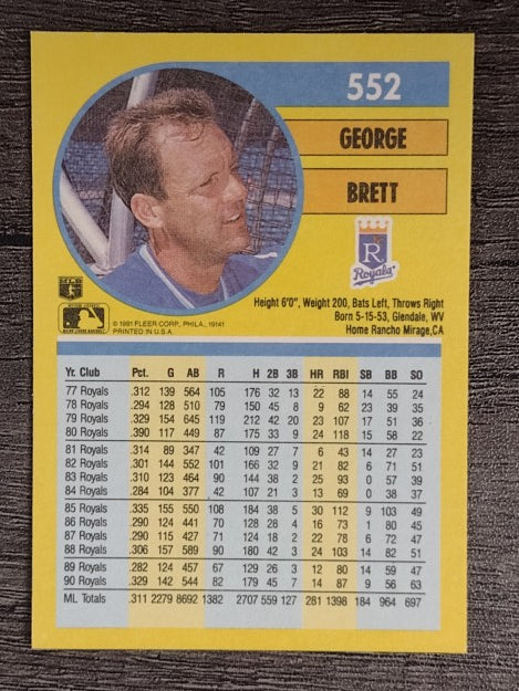1991 Fleer #552 George Brett