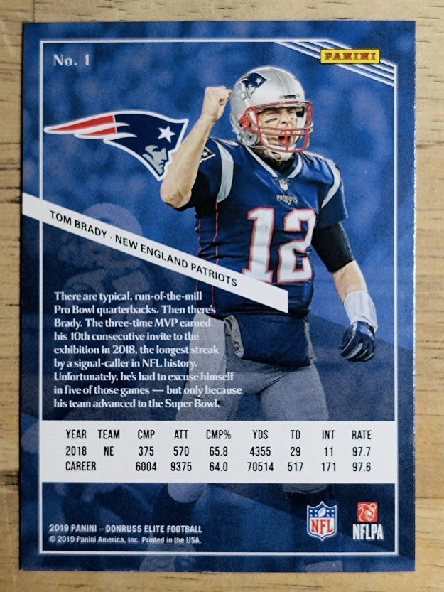 2019 Elite #1 Tom Brady