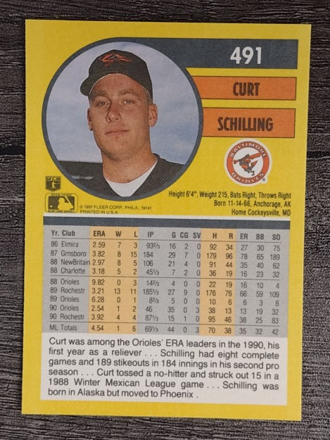1991 Fleer #491 Curt Schilling