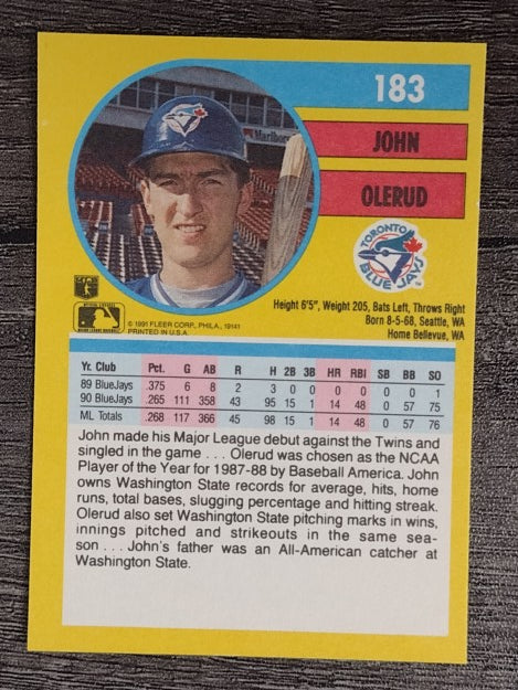 1991 Fleer #183 John Olerud