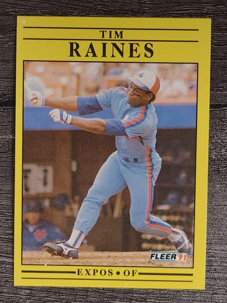 1991 Fleer #244 Tim Raines