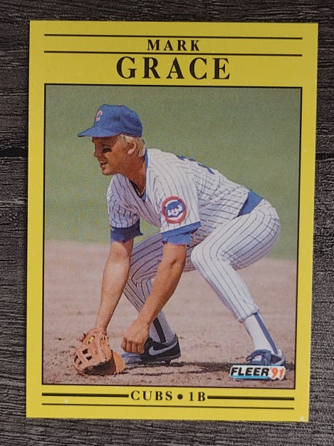 1991 Fleer #422 Mark Grace