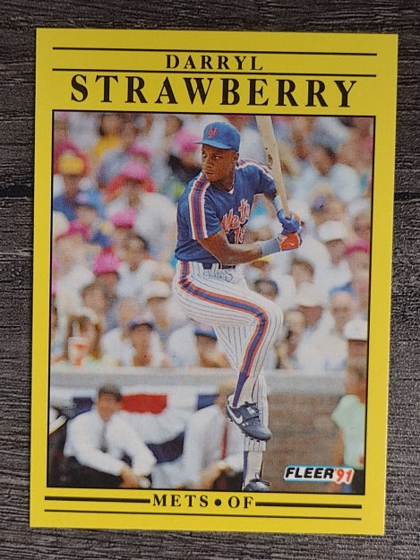 1991 Fleer #161 Darryl Strawberry