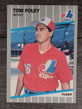 1989 Fleer #375 Tom Foley