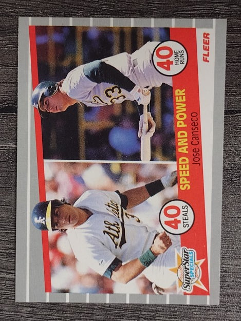 1989 Fleer #628 Jose Canseco 40/40