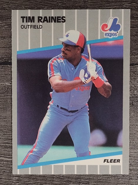 1989 Fleer #391 Tim Raines