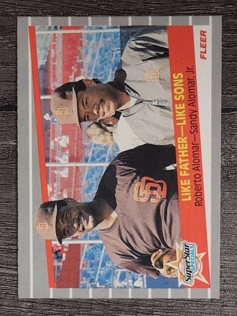 1989 Fleer #630 Roberto Alomar/Sandy Alomar Jr.