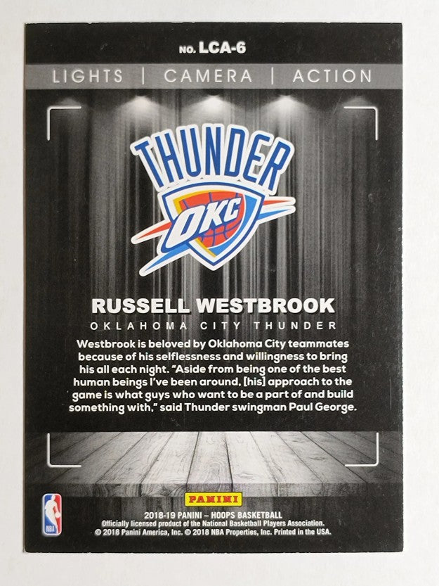 2018-19 Hoops Lights Camera Action Winter #6 Russell Westbrook